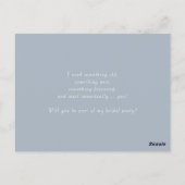 Dusty Blue Bow wordt mijn Bloemenmeisje Kaart (Achterkant)