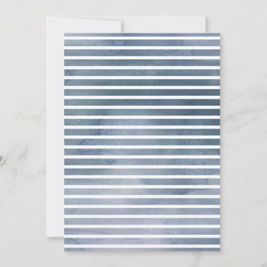 Dusty Blue Boy Baby in bloesemdouche Kaart (Achterkant)