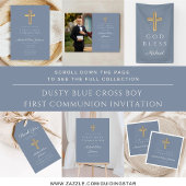 Dusty Blue Boy Photo First Communion Bienvenue