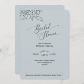 Dusty Blue Bridal Shower Kaart (Voorkant / Achterkant)