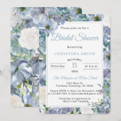Dusty Blue Bridal Shower-uitvindingen Kaart (Voorkant / Achterkant)