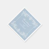 Dusty Blue  bruiloft Servet (Hoek)