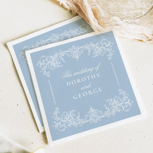 Dusty Blue bruiloft Servet