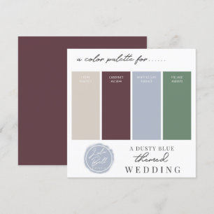 Dusty Blue Burgundy & Green Color Palette Kaart