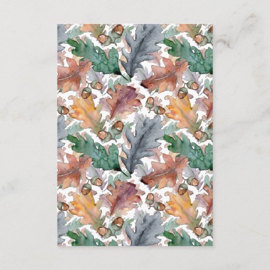 Dusty Blue Burgundy Herfst Mushroom Weddenschap Informatiekaartje (Achterkant)