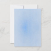 Dusty Blue Burgundy Red Flowers Wedding RSVP (Dos)