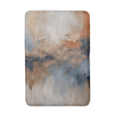 Dusty Blue Burnt Oranje Navy Abstract Badmat (Voorkant Verticaal)