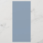 Dusty Blue Calligraphy Élégant Script Menu simple (Dos)