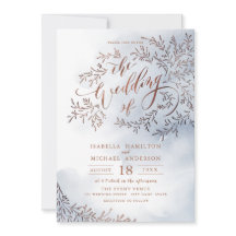 Dusty blue calligraphy rustic floral bruiloft