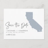 Dusty Blue Carte de Californie Code QR Enregistrer (Devant)