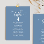 Dusty Blue, Cartes de plan de siège avec nom d'inv