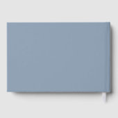 Dusty Blue Chic Simple Minimalist Wedding Gastenboek (Achterkant)