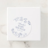 Dusty Blue  Chinoiserie Baby shower Bedankjes Labels (In situ)