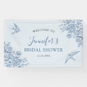 Dusty Blue Chinoiserie Baby shower grande bannière