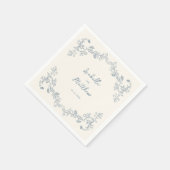 Dusty Blue  Chinoiserie bruiloft servetten (Hoek)