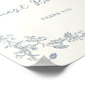 Dusty Blue  Chinoiserie Guest Book Poster (Hoek)
