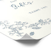 Dusty Blue  Chinoiserie Kaarten & Geschenken Poster (Hoek)