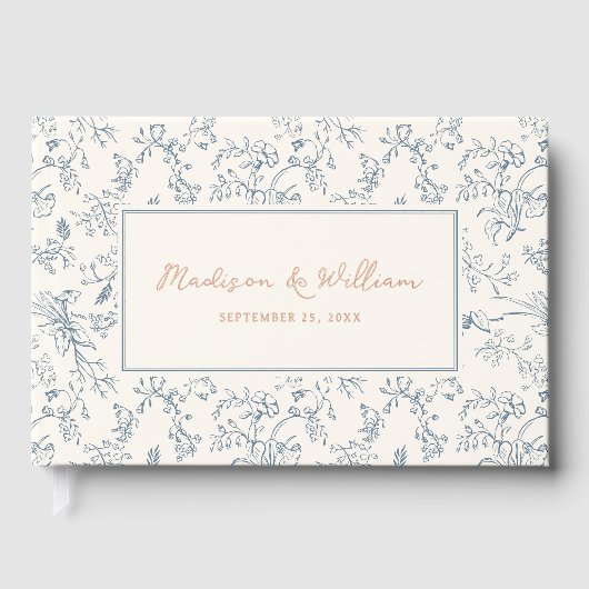 Dusty Blue Chinoiserie Pattern Wedding (Recto)