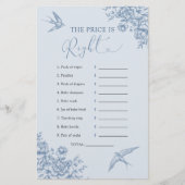 Dusty Blue Chinoiserie Raad dat de prijs klopt (Voorkant)