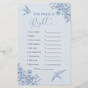 Dusty Blue Chinoiserie Raad dat de prijs klopt