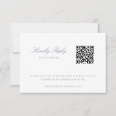 Dusty Blue Chinoiserie Wedding QR Code Kaart (Voorkant)