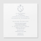 Dusty Blue Church 2 Venue Square Wedding Magnet   (Devant)