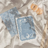 Dusty Blue Cielito Lindo Baby shower Invitation