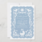 Dusty Blue Cielito Lindo Baby shower Invitation (Devant)