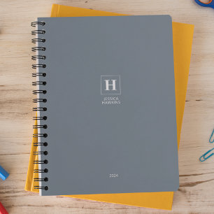 Dusty Blue Classic Monogramme personnel hebdomadai