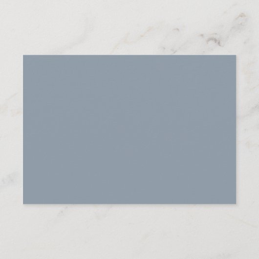 Dusty Blue Classic Script Evenementenschema Informatiekaartje (Achterkant)