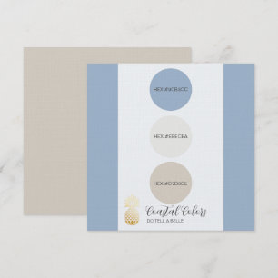 Dusty Blue Coastal Color Palet Kaart