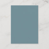 Dusty Blue Coastal RSVP Card with QR Code Informatiekaartje (Achterkant)