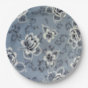 Dusty Blue Colonial Floral   Assiette