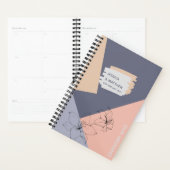 Dusty Blue Coral Wedding planner personnalisé (Devant avec enveloppe)