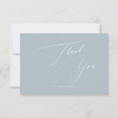 Dusty Blue couleurs DIY Luxe Script Merci (Devant)