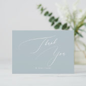Dusty Blue couleurs DIY Luxe Script Merci (Debout devant)