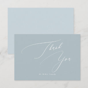 Dusty Blue couleurs DIY Luxe Script Merci