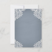 Dusty Blue Country Mason Jar Wedding Cartes RSVP (Dos)