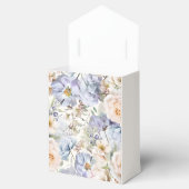 Dusty Blue Cream Floral Wedding Favor Box Bedankdoosjes (Geopend)