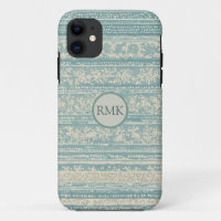 Dusty Blue & Cream Wallpaper Gepersonaliseerd