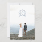 Dusty Blue  Crest Sla de datum op Kaart (Voorkant)