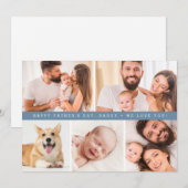 Dusty blue Custom Foto Happy Vaderdag DADDY Feestdagenkaart (Voorkant / Achterkant)