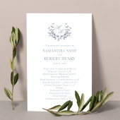 Dusty Blue Custom Monogram Programme de mariage