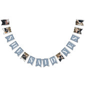 Dusty Blue Custom Photo Vrijgezellenfeest Vlaggetjes (Alle)