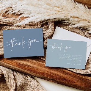 Dusty Blue Dank je kaart Moderne minimalistische j