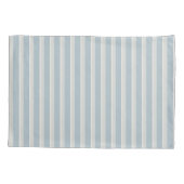 Dusty Blue Dove Grey Stripe Pillow Hoesje Kussensloop (Achterkant)
