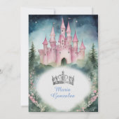 Dusty Blue Dress Green Forest 15 Anos Mis Quince Kaart (Achterkant)