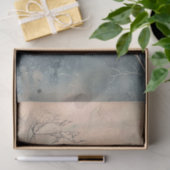 Dusty Blue Eetherische Natuur Botanicals Achtergro Tissuepapier (Geschenk)