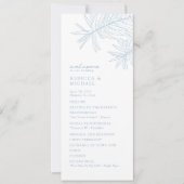 Dusty Blue Elegant Botanisch Trouwprogramma (Voorkant)