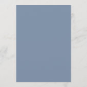 Dusty Blue Elegant Calligraphy Menu Mariage (Dos)